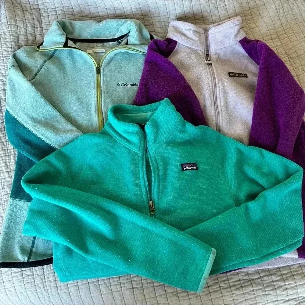 Set of 3 Sweaters 2 Columbia and 1 Patagonia- Girl - 14